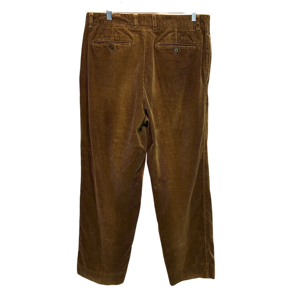 Vintage Evergreen Pants Mens 34x32 Brown Corduroy Relaxed Full Fit Classic 90s